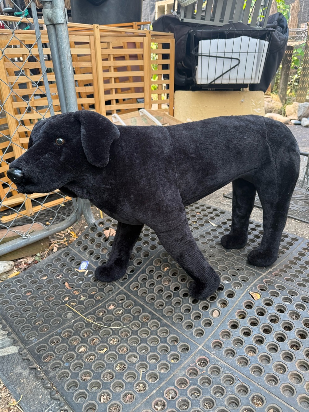 Realistic rare Go Retail Group Large Lifelike Standing Black Lab Plush Dog plush